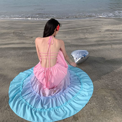 Halter Gradient Maxi Sundress
