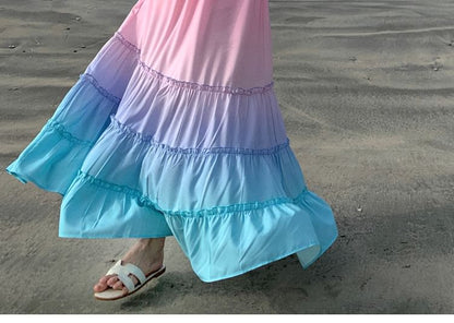 Halter Gradient Maxi Sundress