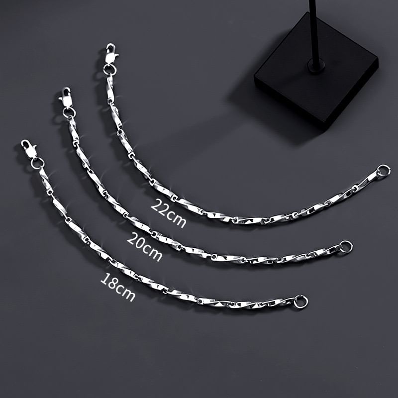 Twisted Stainless Steel Bracelet (Various Designs)