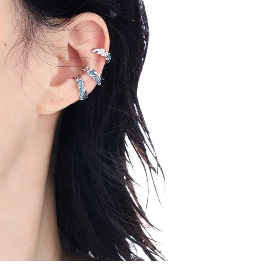 Irregular Stainless Steel Ear Cuff / Earring / Set