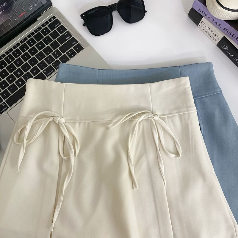 Plain Bow Mini A-Line Skirt