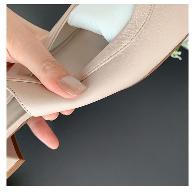 Bow Slingback Chunky Heel Sandals