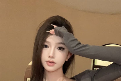 Set: Lace Panel Cami Top + Plain Cardigan