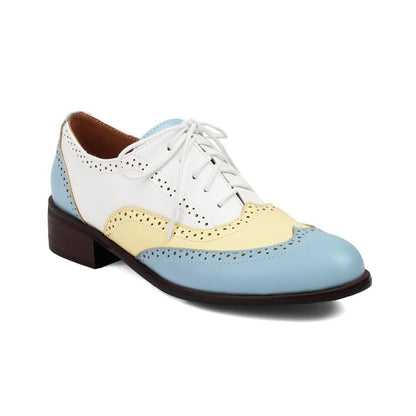 Brogue Lace-Up Oxford Shoes