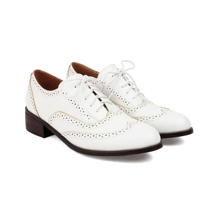 Brogue Lace-Up Oxford Shoes