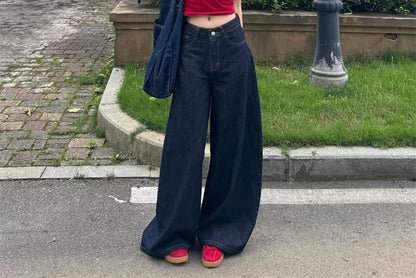 Mid Waist Wide Leg Jeans