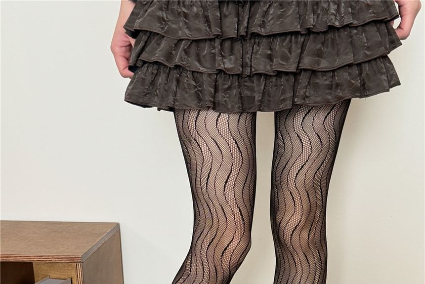 Collants transparents à motifs