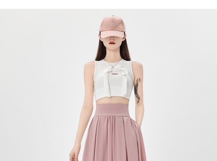 High Rise Plain Midi A-Line Skirt