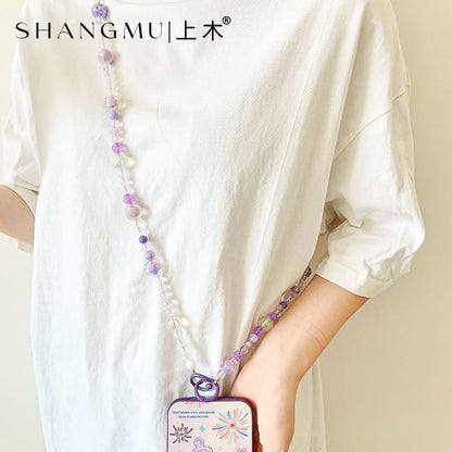 Lanyard Faux Bead Crystal Phone