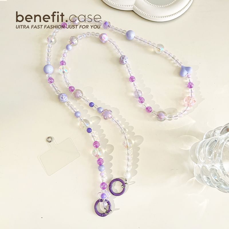 Lanyard Faux Bead Crystal Phone