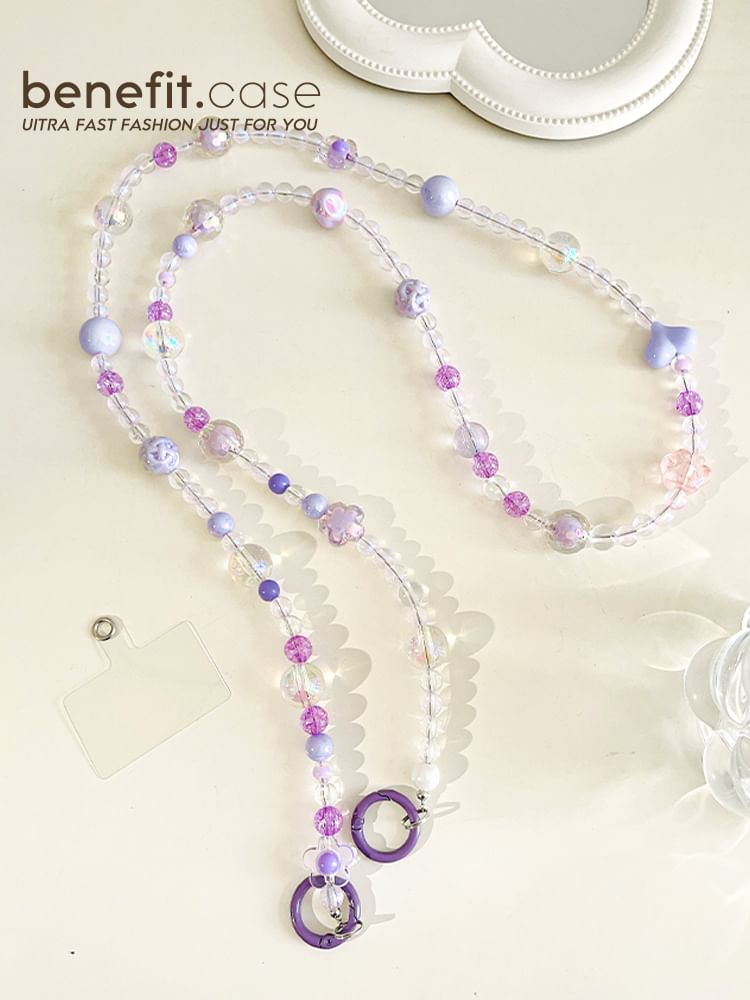 Lanyard Faux Bead Crystal Phone