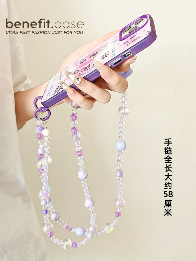Lanyard Faux Bead Crystal Phone