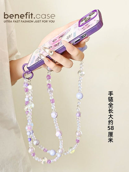 Lanyard Faux Bead Crystal Phone