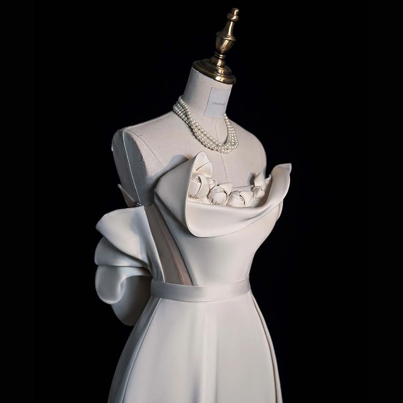 Plain Evening Gown Sheath Strapless