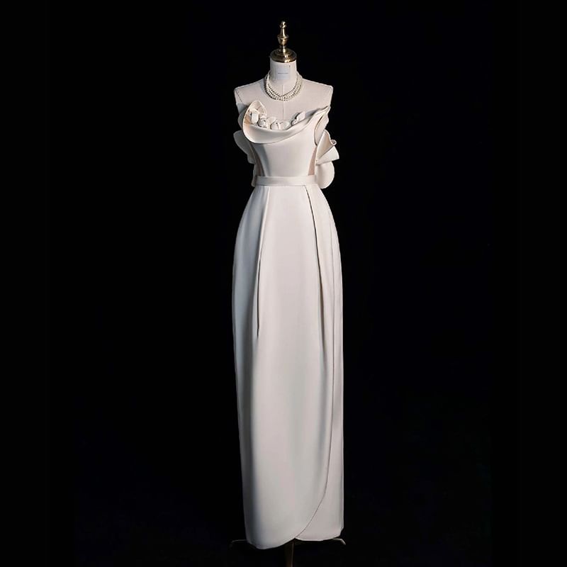 Plain Evening Gown Sheath Strapless