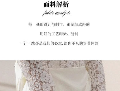 Gown Long-Sleeve Asymmetrical Sheath Evening Lace