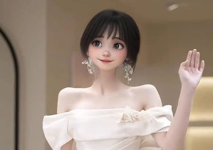 Gown A-Line Off Shoulder Wedding Trained