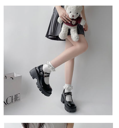 Dual-Strap Platform Mary Jane Shoes