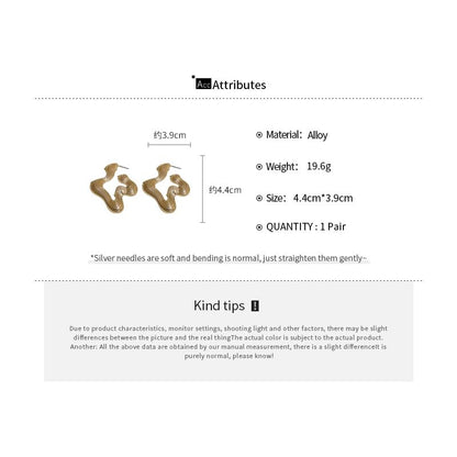 Wavy Copper Hoop Earring