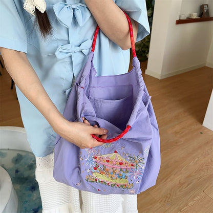 Embroidered Tote Bag