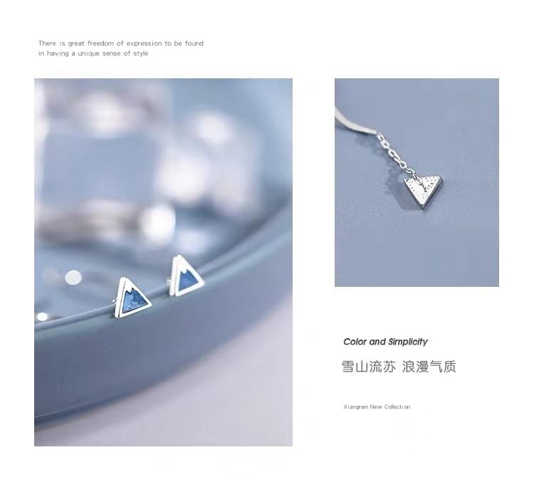 Triangle Threader Earring / Ear Stud