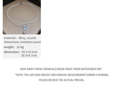 Butterfly Faux Crystal Alloy Bracelet / Necklace (Various Designs)