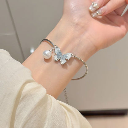 Butterfly Faux Crystal Alloy Bracelet / Necklace (Various Designs)