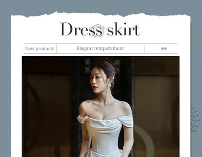 Shoulder Wedding Plain Mermaid Gown Off