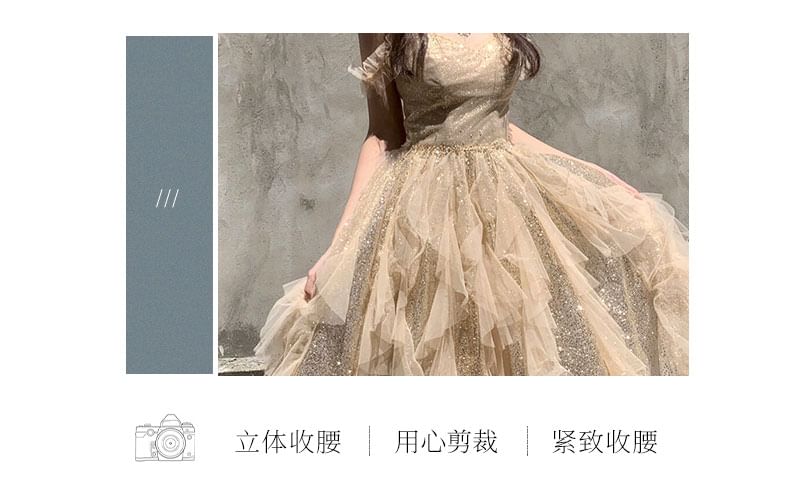 A-Line Evening Gown Rhinestone Plain