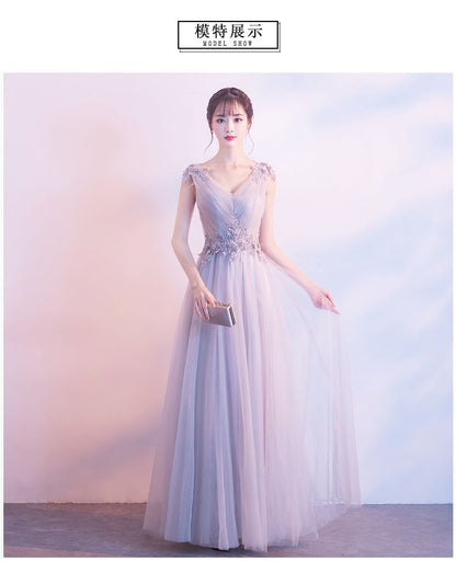 Sleeveless V-Neck Plain Floral Applique Ruched Mesh Mini A-Line Cocktail Dress / Evening Gown