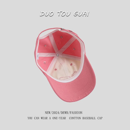 Lettering Cap Tone Two Baseball Embroidered