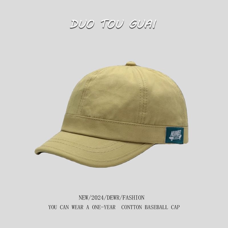 Applique Cap Brim Baseball Short