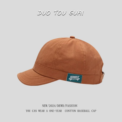 Applique Cap Brim Baseball Short