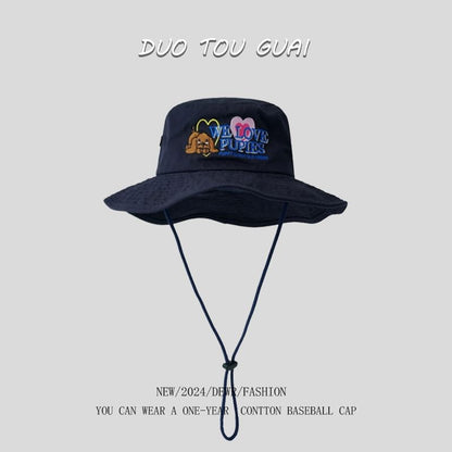 Embroidered Bucket Hat Cartoon