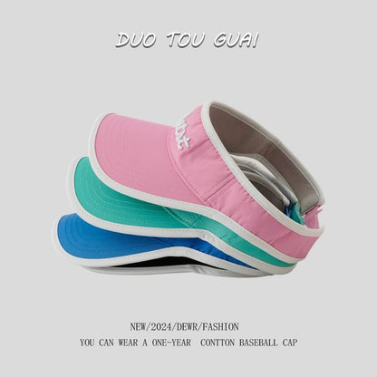 Sun Trim Lettering Contrast Visor Embroidered