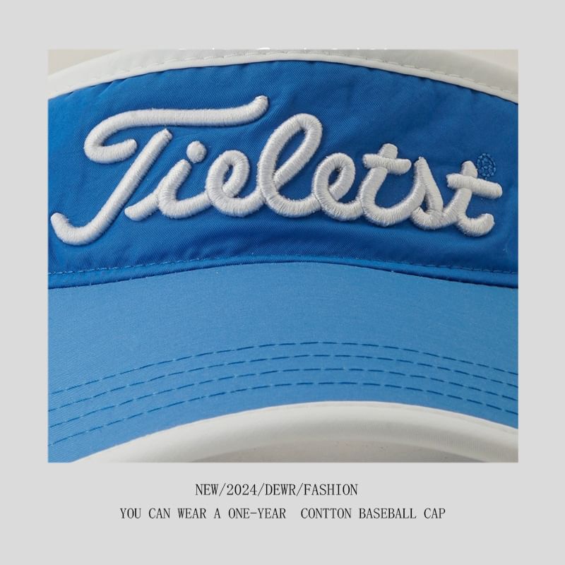 Sun Trim Lettering Contrast Visor Embroidered