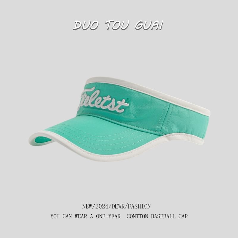 Sun Trim Lettering Contrast Visor Embroidered