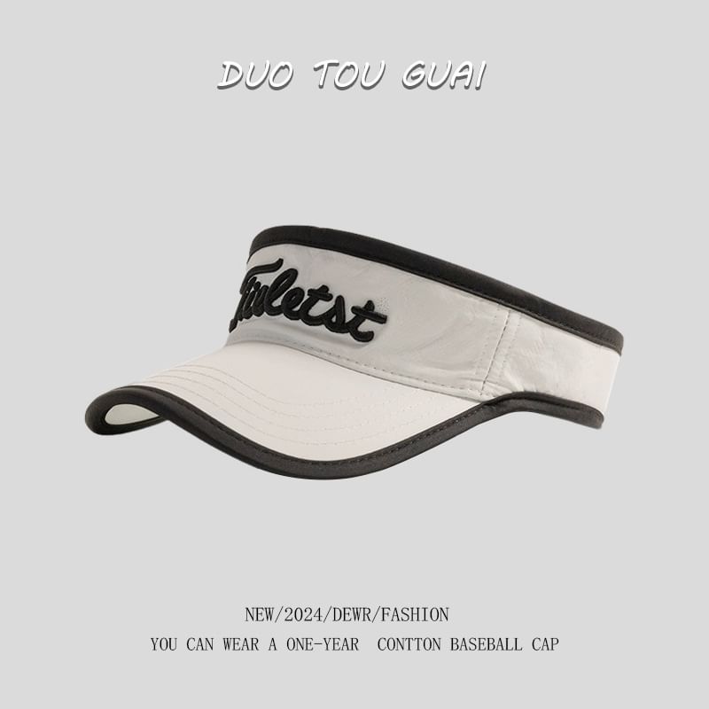 Sun Trim Lettering Contrast Visor Embroidered