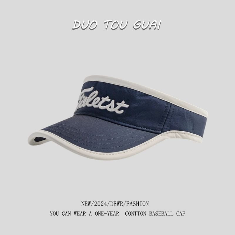 Sun Trim Lettering Contrast Visor Embroidered