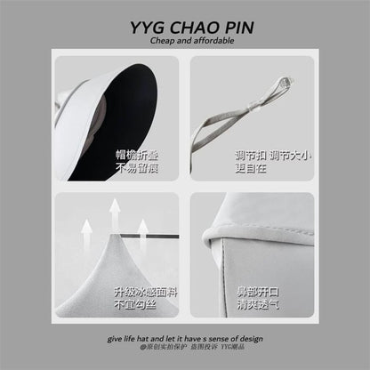 Sun with Protection Face Cover Plain Brim