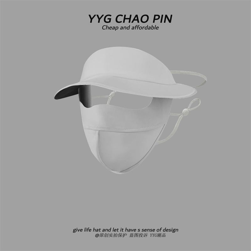 Sun with Protection Face Cover Plain Brim