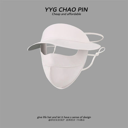 Sun with Protection Face Cover Plain Brim