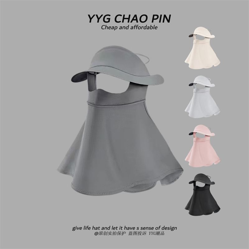 Flap Face Neck Protection Sun Cover Plain with