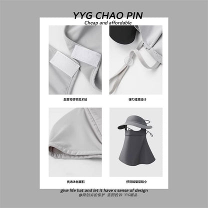 Flap Face Neck Protection Sun Cover Plain with