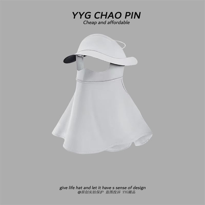 Flap Face Neck Protection Sun Cover Plain with