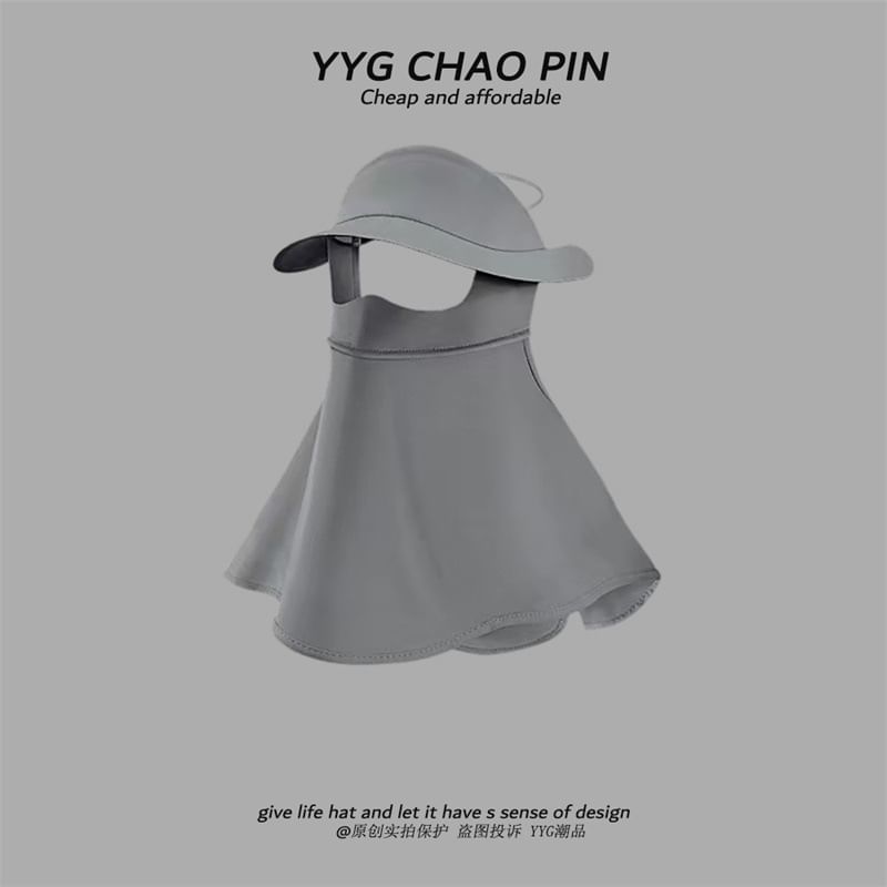 Flap Face Neck Protection Sun Cover Plain with