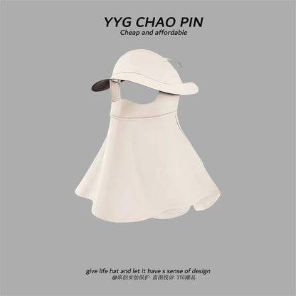Flap Face Neck Protection Sun Cover Plain with