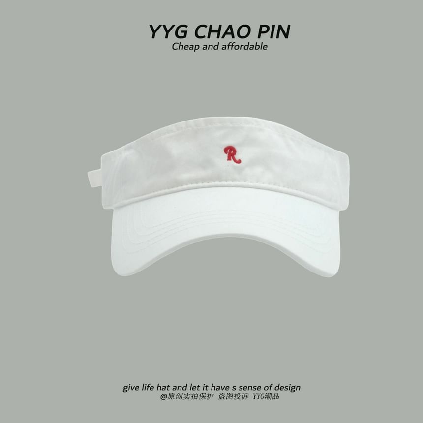 Lettering Visor Embroidered Sun