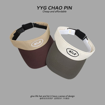 Lettering Embroidered Tone Two Visor Sun