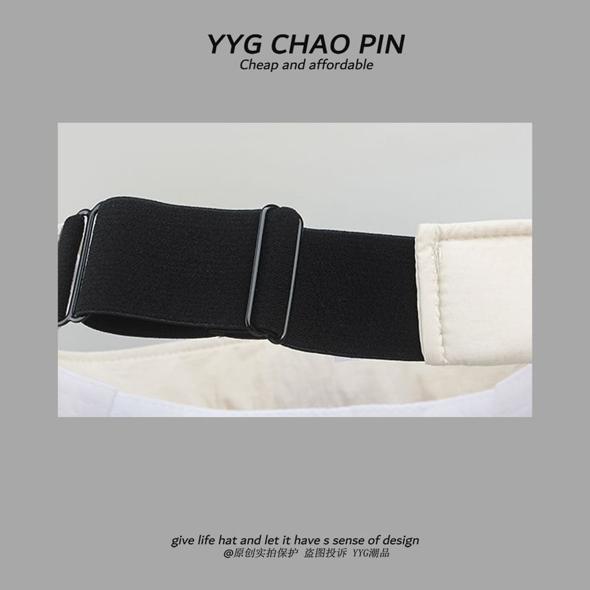 Lettering Embroidered Tone Two Visor Sun